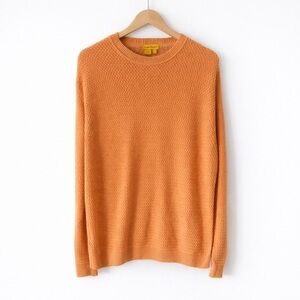 Tricots St Raphael Textured Knit Sweater Mens XL Peach Crewneck Classic Vintage